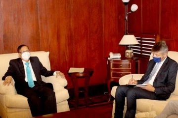 அமைச்சர் ஜீ.எல்.பீரிஸ்க்கும் ஐரோப்பிய ஒன்றியத் தூதுவருக்கும் இடையே இடம்பெற்ற கலந்துரையாடல்!