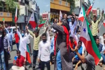 NIA சோதனை சென்னை அண்ணாசாலையில்  பாப்புலர் ஃப்ரண்ட் ஆஃப் இந்தியா  அமைப்பினர்  சாலை மறியல்