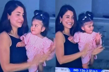 முதன் முறையாக விராட்கோலியின் மகளை காட்டிய அனுஷ்கா சர்மா - இணையத்தில் ட்ரெண்டிங்;