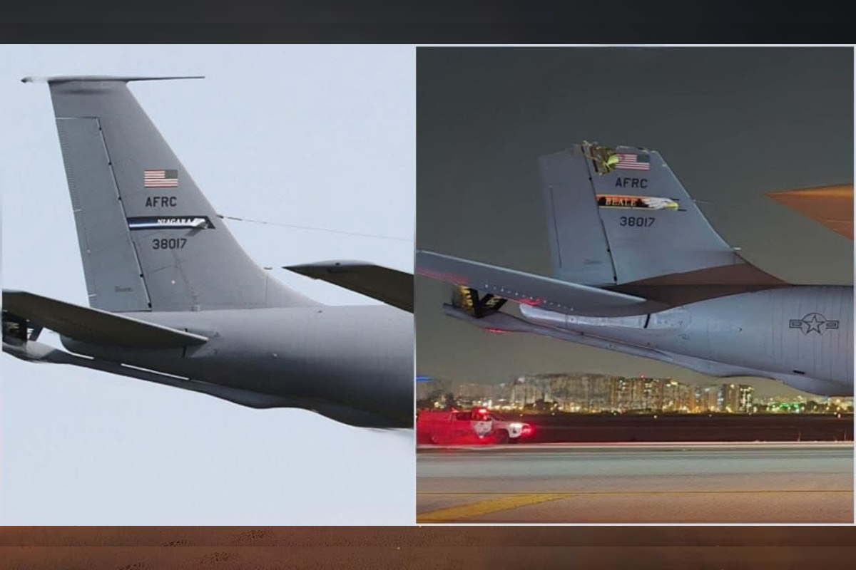 சேதத்துடன் தப்பியது அமெரிக்காவின் மற்றுமொரு பாரிய இராணுவ விமானம்! | Damaged Us Tanker Jet Lands In Israel