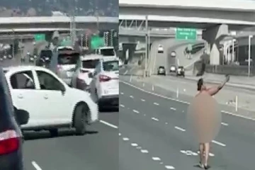 நெடுஞ்சாலையில் நிர்வாண கோலத்தில் துப்பாக்கிச்சூடு நடத்திய பெண்!