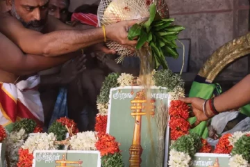 திருவானைக்காவல் கோவிலில் ரூ. 1 கோடி மதிப்பில் புதிய கொடிமரங்கள்