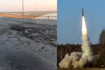 சோன்ஹார் சாலை பாலம் மீது உக்ரைன் நடத்திய ஏவுகணை தாக்குதல்: வெளியான வீடியோ காட்சிகள்