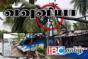 வவுனியாவில் சூறாவளி - மின்வயரின் மீது முறிந்து வீழ்ந்த மரம் - அதிகாரிகளின் அசண்டையீனம்