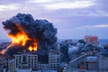 இஸ்ரேல் நடத்திய தாக்குதலில் வான்வழி காசாவில் 54 பேர் பலி