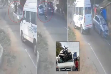 அதிவேகமாக வந்து கார்...கண் இமைக்கும் நேரத்தில் பைக் மீது மோதியதில் தந்தை உயிரிழப்பு - மகன் படுகாயம்..!