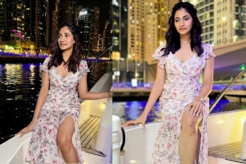 லாஸ்லியா தண்ணீருக்கு நடுவில் கிளாமர் போட்டோஷூட்