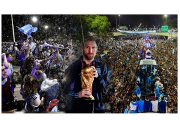 Wow... அர்ஜென்டினா மக்கள் முன் தோன்றிய மெஸ்ஸி... - உற்சாகத்தில் துள்ளி குதித்து கொண்டாடிய மக்கள்...!