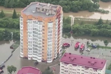 வெள்ளக்காடாக காட்சியளிக்கும் ரஷ்யாவின் ப்ரிமோரி பிராந்தியம்