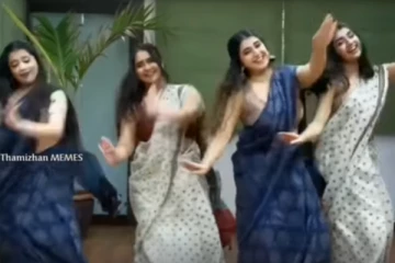 சிங்கள பாட்டுக்கு புடவையில் குத்தாட்டம் போடும் பெண்கள்!  இதுல இப்படி ஒரு ட்வீஸ்ட்டா... மில்லியன் பேர் பார்த்த காட்சி