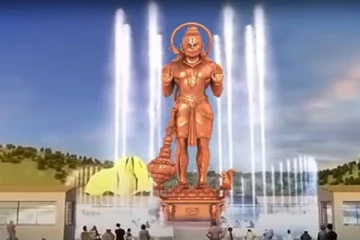 அமெரிக்காவில் 90 அடி உயர அனுமன் சிலை !