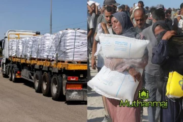 பட்டினியில் வாடும் காசா மக்கள்:பயணிக்கவிருக்கும் மனிதாபிமான உதவி பாரவூர்திகள்