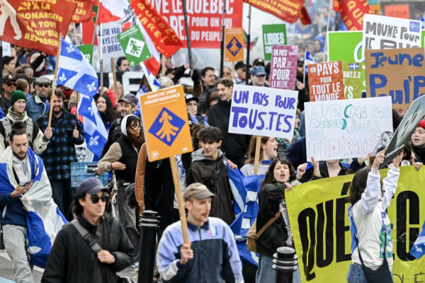 கனடாவில் இந்த பகுதி மக்கள் தனிநாடு கோரி பேரணி | Hundreds Of Montrealers Join March கனடாவில் இந்த பகுதி மக்கள் தனிநாடு கோரி பேரணி | Hundreds Of Montrealers Join March