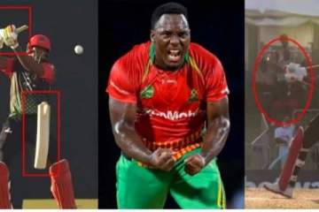 என்ன வேகம் ஸ்மித் வேகத்தில் இரண்டாக உடைந்த கிறிஸ் கெயிலின் பேட் - வைரலாகும் வீடியோ