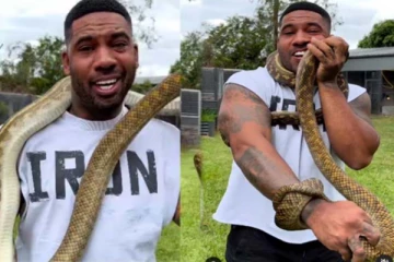 ராட்சத பாம்பை கட்டிப்பிடித்த இளைஞர்! இறுதியில் நடந்த பகீர் சம்பவம்