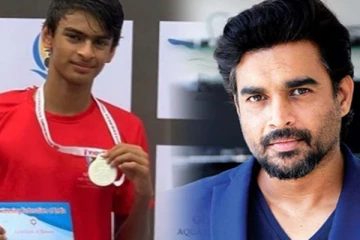 சர்வதேச நீச்சல் போட்டியில் தங்கம் வென்று இந்தியாவிற்கு பெருமை சேர்த்த நடிகர் மாதவன் மகன் - குவியும் வாழ்த்து