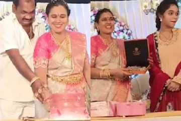 1 கோடி மதிப்பில் பரிசு பொருட்கள்..மாமியாருக்கு gift wrap செய்து கொடுத்த மருமகள்!