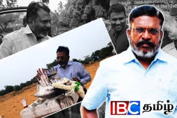 முள்ளிவாய்க்கால் நினைவு தூபிக்கு அஞ்சலி செலுத்திய திருமாவளவன்