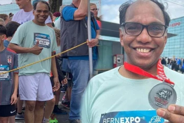 சுவிட்சர்லாந்தில் ஓட்டப்பந்தயத்தில் அசத்திய 60வயது தமிழன்