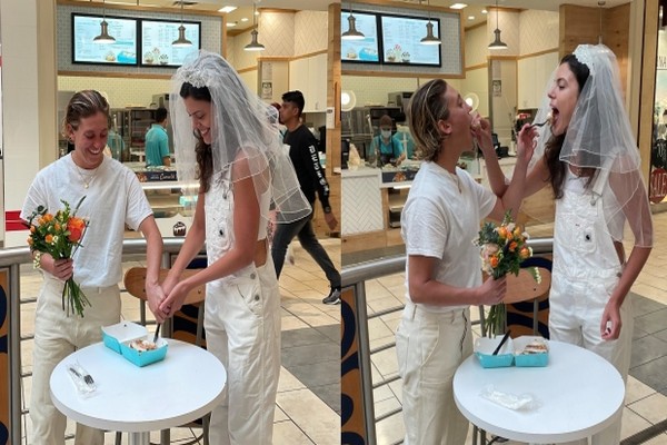 நூதன முறையில் திருமண வைபத்தை நடாத்திய கனேடிய தம்பதி | Couple Gets Married At Cinnabon