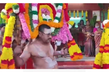 விரதமிருந்து பால் காவடி துாக்கிச் சென்று நேர்த்திக்கடன் செலுத்திய போலீசார்