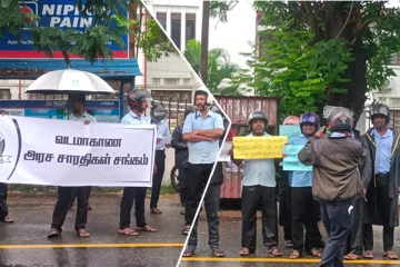 தொடர் போராட்டத்தில் ஈடுபட்டுள்ள வடக்கு மாகாண அரச சாரதிகள்