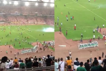 கால்பந்து மைதானத்திற்குள் பரபரப்பை ஏற்படுத்திய சம்பவம்!