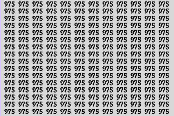 Optical illusion: துல்லியமான கண்பார்வைக்கு Test... இதில் “975” களில் இருக்கும் “973” எங்கே? | Optical Illusion Iq Test Spot Number 973