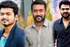 ஒரு படத்தின் இசை வெளியீட்டு விழாவில் நடிகர்கள் விஜய், சூர்யா மற்றும் சிம்பு, எந்த படத்தின் விழா தெரியுமா?