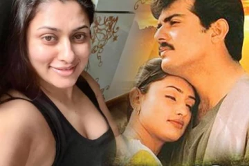 டேட்டூ தெரிய போஸ்!! நீச்சல்குள புகைப்படத்தை வெளியிட்ட 43 வயது அஜித் பட நடிகை