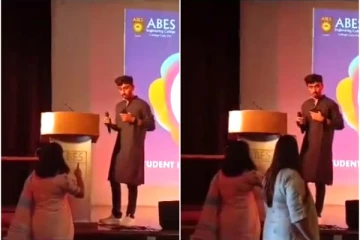 கல்லூரி மேடையில் ஜெய் ஸ்ரீராம் முழக்கம்., மாணவனை வெளியேற சொன்ன பேராசியர்கள் மீது நடவடிக்கை