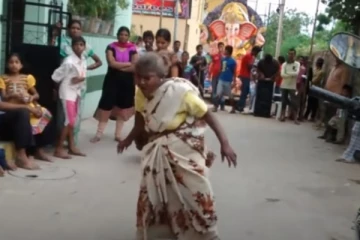 பாட்டுக்கு கலக்கல் குத்தாட்டம் போட்டு தெறிக்க விட்ட பாட்டி - வைரல் வீடியோ