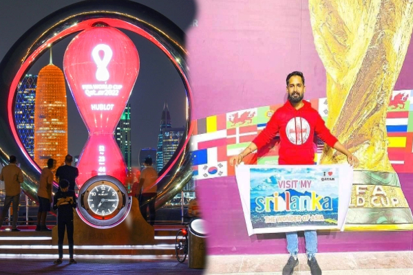 உலககிண்ன கால்பந்துப்போட்டியில் கவனம் ஈர்த்த இலங்கை தமிழ் இளைஞன்!(Photos) | Sri Lankan Tamil Youth Attracted Fifa World Cup