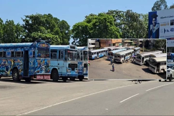 நாட்டில் சில இடங்களில் வழமைப்போல் இயங்கும் தனியார் பேருந்துகள்