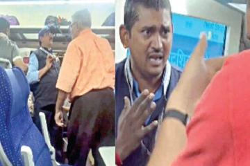 வந்தே பாரத் ரயில் ஊழியரை கன்னத்தில் அறைந்த பயணி.., சைவ உணவுக்கு பதில் அசைவ உணவு கொடுத்ததால் ஆத்திரம்
