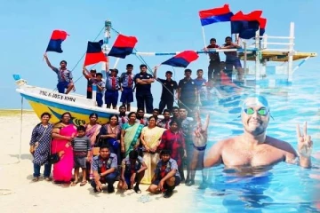 பாக்குநீரிணையினை நீந்திக்கடந்து சாதனை படைத்த ஈழத்தமிழன்!