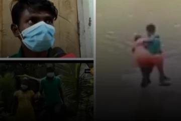 கர்ப்பிணி மனைவியை பல கிலோ மீற்றர் தூக்கிச் சென்று வைத்தியசாலையில் அனுமதித்த கணவன்!