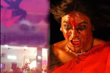 யாருப்பா இவரு...? ராகவா லாரன்சுக்கே Tough கொடுப்பாரு போலையே... - வைரலாகும் காஞ்சனா வீடியோ