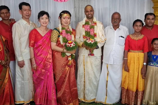 அம்மி மிதித்து அருந்ததி பார்த்து தென் கொரிய நாட்டு பெண்ணை மணந்த தமிழன் | Tamilnadu Youth Married His South Korea Girlfriend