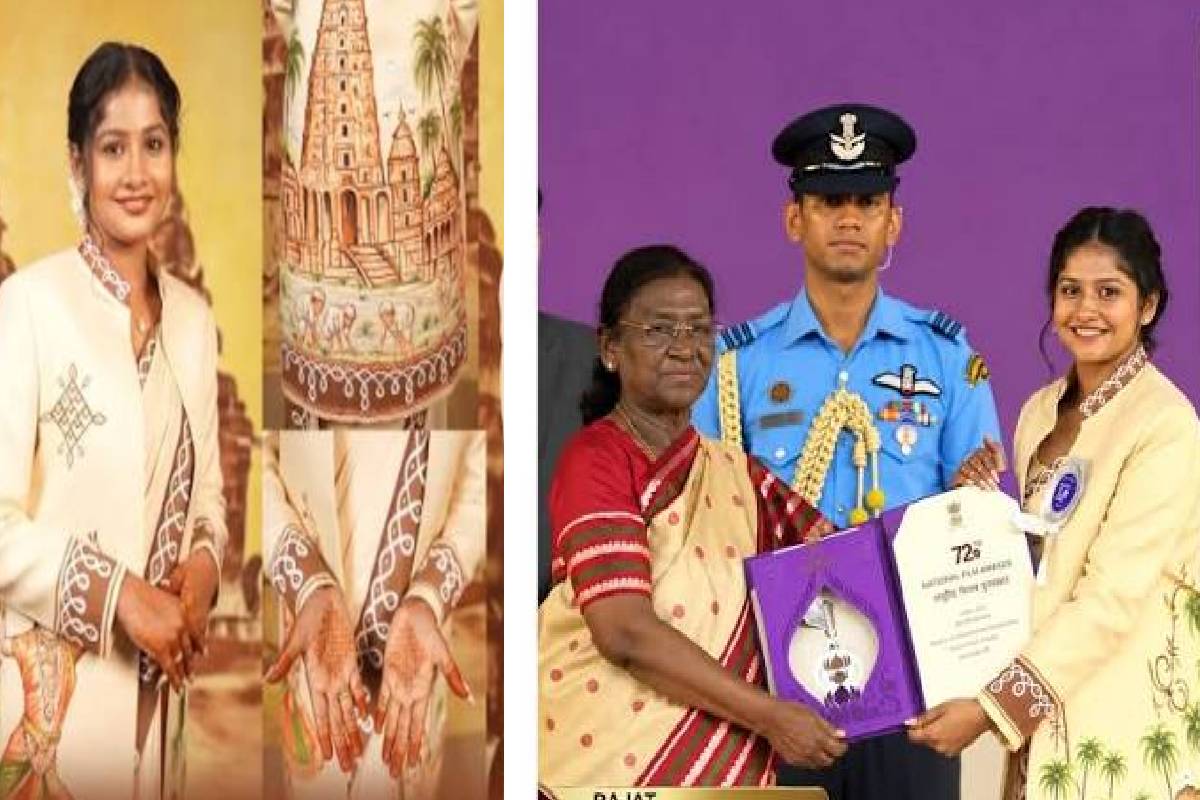 தேசிய விருது விழாவில் சாச்சனாவின் தமிழ் பாரம்பரிய தோற்றம்! வைரலாகும் புகைப்படங்கள் | National Award Maharaja Sachana Traditional Look