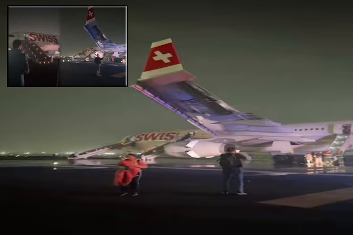 சுவிஸ் விமானத்தில் தீ விபத்து ; பயணிகளின் நிலை குறித்து வெளியான தகவல் ; இந்தியாவில் சம்பவம் | Fire Suddenly Breaks Out On Swiss Flight