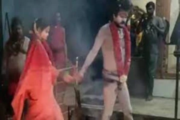 அரை நிர்வாணத்தில் திருமணம் செய்த "அகோரி பாபா" -  திருச்சியில் பரபரப்பு!