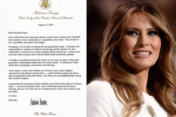 புடினுக்கு எழுதிய கடிதத்தை வெளியிட்டார் மெலனியா ட்ரம்ப் | Melania Trump Releases Letter To Putin