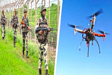 பாகிஸ்தான் ஆளில்லா விமானத்தை நோக்கி இந்திய படையினர் துப்பாக்கி பிரயோகம்