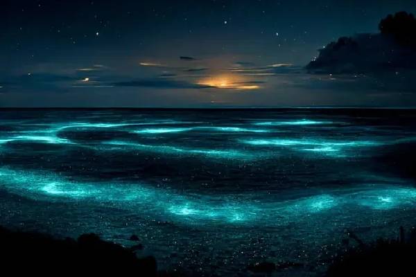 இரவில் நீல நிறத்தில் ஜொலிக்கும் மாயாஜால கடற்கரைகள்! என்ன காரணம்னு தெரியுமா? | Why Are The Sea Waves Sometimes Glow Blue