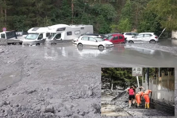 நகரை தாக்கிய சேற்று சுனாமி! பீதியடைந்த மக்கள்.. அதிர்ச்சி வீடியோ