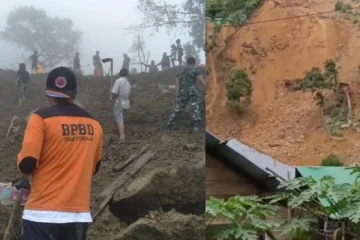 இந்தோனேசியாவில் ஏற்பட்ட நிலச்சரிவில் 11பேர் பலி