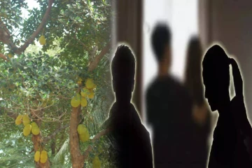 நள்ளிரவில் கணவனின் திடீர் வருகை ; பலாக்காய் விழுந்ததால் வெட்டவெளிச்சமான கள்ளக்காதல்