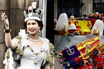 தங்க கிரீடம் முதல் செங்கோல் வரை…ராணியின் சவப்பெட்டி மீது வைக்கப்பட்டுள்ள பொருட்கள் என்னென்ன?