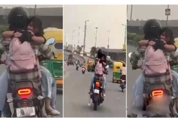 நடுரோட்டில் பைக்கில் காதல் ஜோடி செய்த மோசமான செயல் - வீடியோவால் கொந்தளிப்பு!